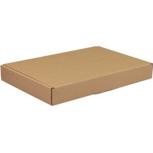 SendProof® Verzenddoos | A5 | golfkarton | 220x155x28mm | met klep | enkele golf | bruin | 50 stuks