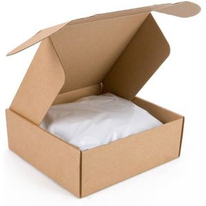 Postdoosjes met klepsluiting enkelgolf 105 x 105 x 61 mm bruin | 30 stuks
