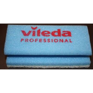 Vileda schuurspons groot blauw/wit 10 stuks