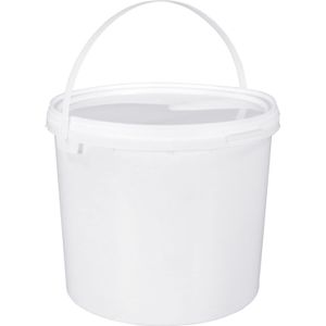 Emmer | PP | 187mm | ∅225mm | rond | 5l | wit | 30 stuks