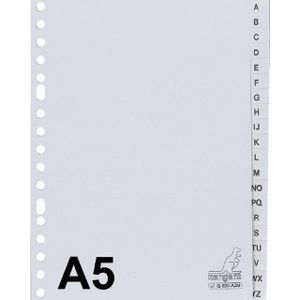 Kangaro - Tabbladen A5 17-gaats G520AZM alfabet grijs PP | 25 stuks