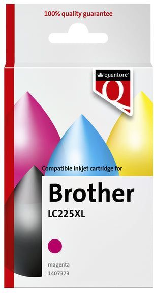 Inktcartridge quantore brother lc225xl rood | 12 stuks