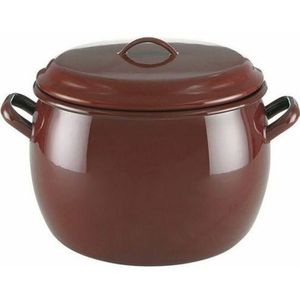 Quid Classic Casserolepan met deksel - Bruin Geëmailleerd Staal - 20 cm