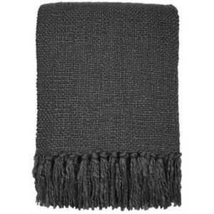 Malagoon  Anthracite grey solid throw (NEW)  Plaids, deken dames