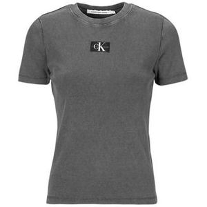 Calvin Klein Jeans  LABEL WASHED RIB SLIM TEE  T-shirt dames