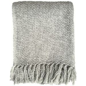 Malagoon  Light grey melee throw  Plaids, deken dames