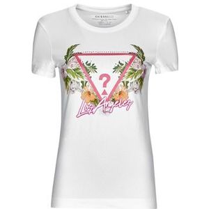 Guess  SS CN TRIANGLE FLOWERS TEE  T-shirt dames