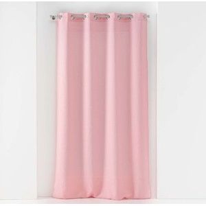 Douceur d intérieur  PANNEAU A OEILLETS 140 x 240 CM VOILE TISSE SOANE ROSE  Vitrages dames