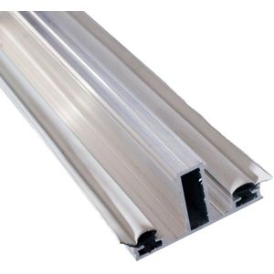 Tussendrager Aluminium met rubbers 2.50 meter, met stopper