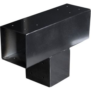 Fesca Pergola Paalverbinder Verlenging Model - Zwart Gepoedercoat voor 12x12cm palen