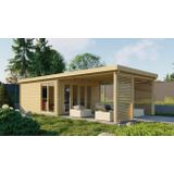 Blokhut Casper onbehandeld 900x400x236cm Wanddikte 58 mm