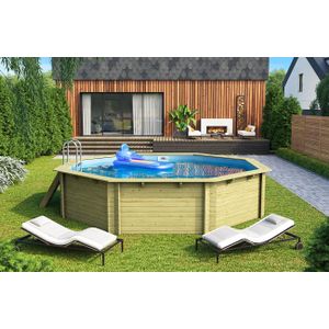 Houten Zwembad Model 3A Karibu - 547x547cm
