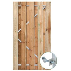 Schuttingdeur Geïmpregneerd hout in stalen frame 90x180cm