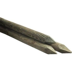Paal Gefreesd 160 cm geïmpregneerd, 8 cm doorsnee - Gepunt & Gekruind