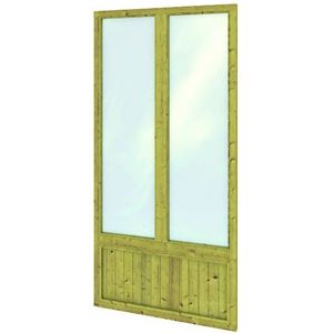 Vaste Glazen Wandmodule Dubbel 97x200cm Geïmpregneerd Vuren
