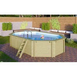 Houten Zwembad Model 4A Karibu - 610x400cm