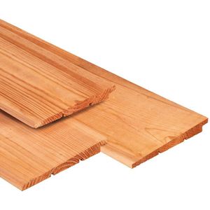 Red Class wood 1.1-2.2x19.5x300cm Zweeds Rabat plank in Lariks Douglas kleur