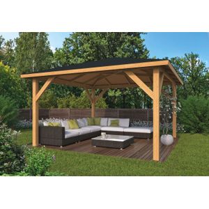 Houten Prieel Syros Lariks Douglas 430x430cm Geschaafd