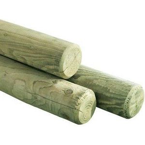 Rond Gefreesde Schommel Palen, 12x400cm geimpregneerd en gekruind