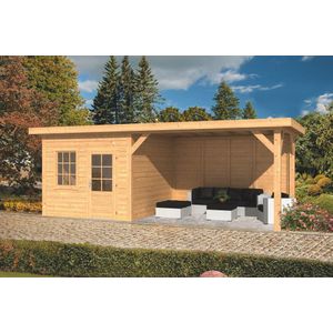 Doe het zelf overkapping Holten 690x300x262cm blanke wanden