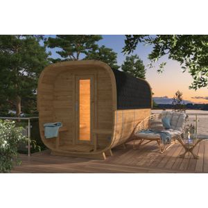 Sauna Cube Rovaniemi Thermowood 219x390cm - Wanddikte 38 mm