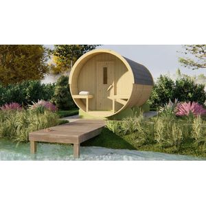 Tonsauna vurenhout 400x215cm saunabarrel Tuindeco
