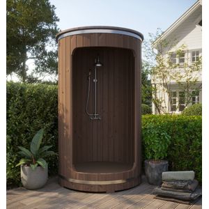 Buitendouche Barrel Thermowood 130x228cm