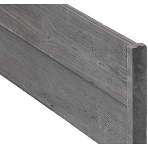 Beton Onderplaat Zweeds Rabatmotief Smal 3.5x26x184cm Antraciet - Type F