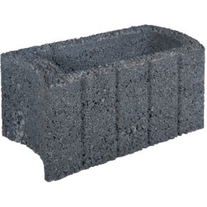 Ovalflor 40x21x20cm Antraciet beplanting stapelblok