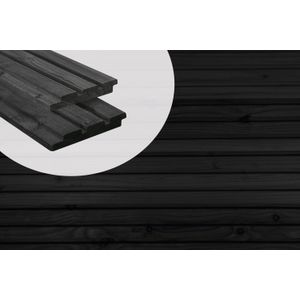 Deens rabat Douglas Triple blokprofiel 1.9 x 13 x 390 cm Zwart geïmpregneerd
