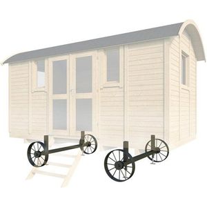 Wielenset Antraciet metaal 65x230x70cm voor Pipowagens