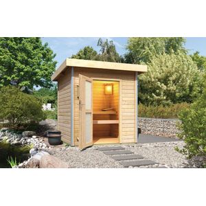 Houten Saunahuisje Torge Karibu 196x196x228cm