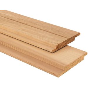 Gevel Rabat Red Cedar channelsiding noestvrij 1.8x14.4x245cm geschaafd