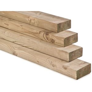 Balk vuren hout Geïmpregneerd 4.5x9.5x480cm