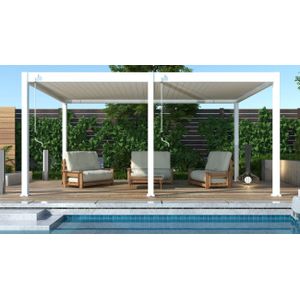 Aluminium overkapping Toronto Wit 360x530x255cm - Vrijstaand