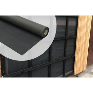 Wovar Zwarte Zelfklevende UV-werende Folie voor Open gevelbekleding - Rol 1.5 x 50 m