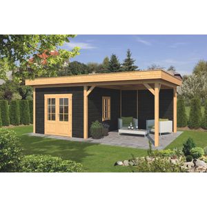 Tuinhuis met Overkapping 380x478cm Oslo L Type 4 Douglas