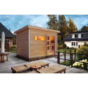 Karibu - Skrollan 2 - Houten Saunahuisje - 336x231x227cm - Met Voorruimte