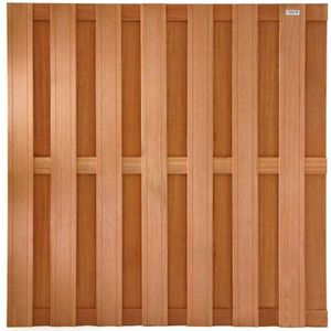 Tuinscherm Bankirai Hardhout 180x180cm 18 planks Recht Elephant