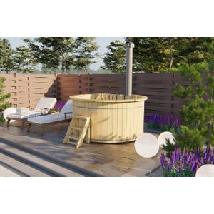 Hottub / Spa Vurenhout Ø 200 x H 105 cm - Met Interne Aluminium Kachel