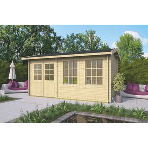 Blokhut Shannon onbehandeld 450x250x239cm Wanddikte 40 mm