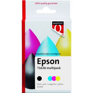 Inktcartridge Quantore alternatief tbv Epson 16XL T1636 zwart + 3 kleuren HC