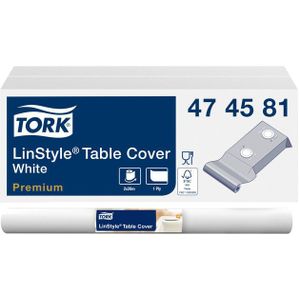 Tafellaken tork linstyle premium 120cmx20m wit | 2 stuks