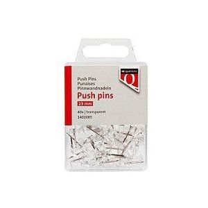 Push pins quantore transparant 40 stuks | Blister a 40 stuk