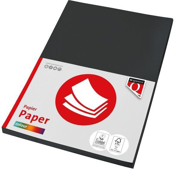 Kopieerpapier Quantore Colour A4 120gr zwart 100 vel | 10 stuks