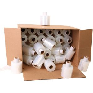 Mini wikkelfolie bundelfolie 20 micron 125 cm x 150 meter transparant | 40 stuks