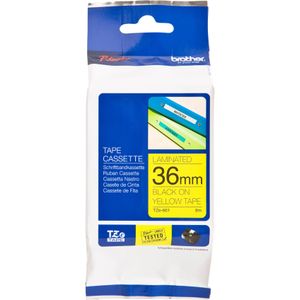Labeltape Brother P-touch TZe-661 standaard 36mm zwart op geel | 5 stuks
