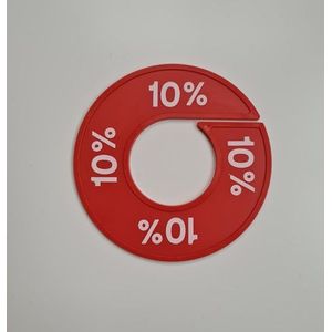 Maatring rood/wit 10%