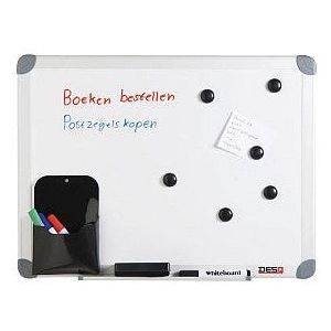 Whiteboard desq 45x60cm in kunststof draagkoffer | 1 stuk