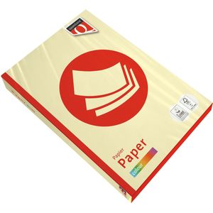 Kopieerpapier Quantore Colour A4 80gr kanariegeel 500 vel | 5 stuks
